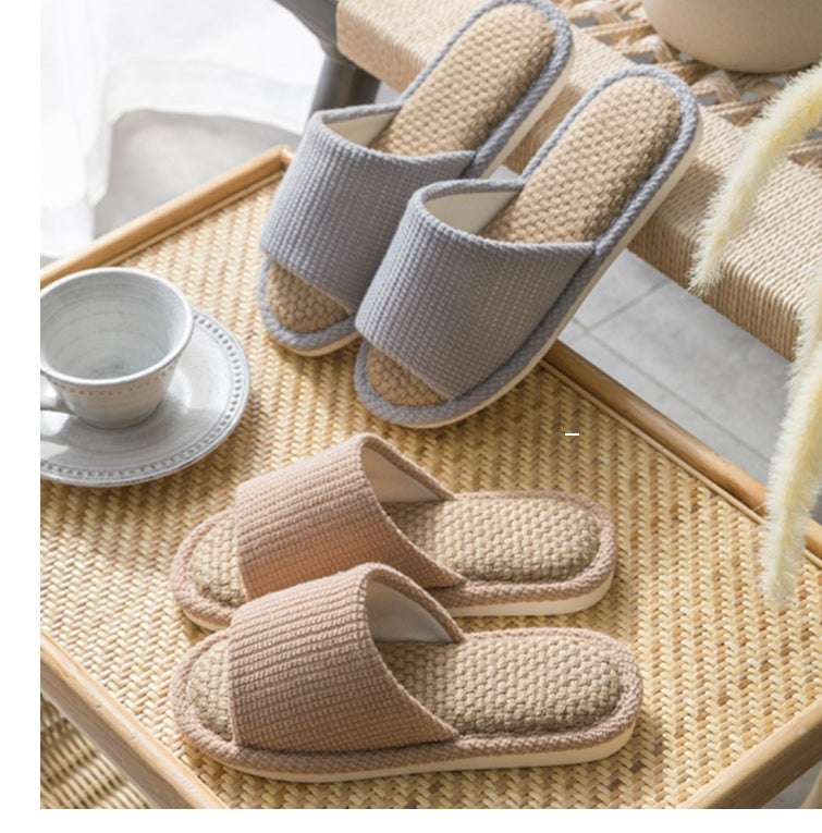 Home Slippers (cotton & linen)