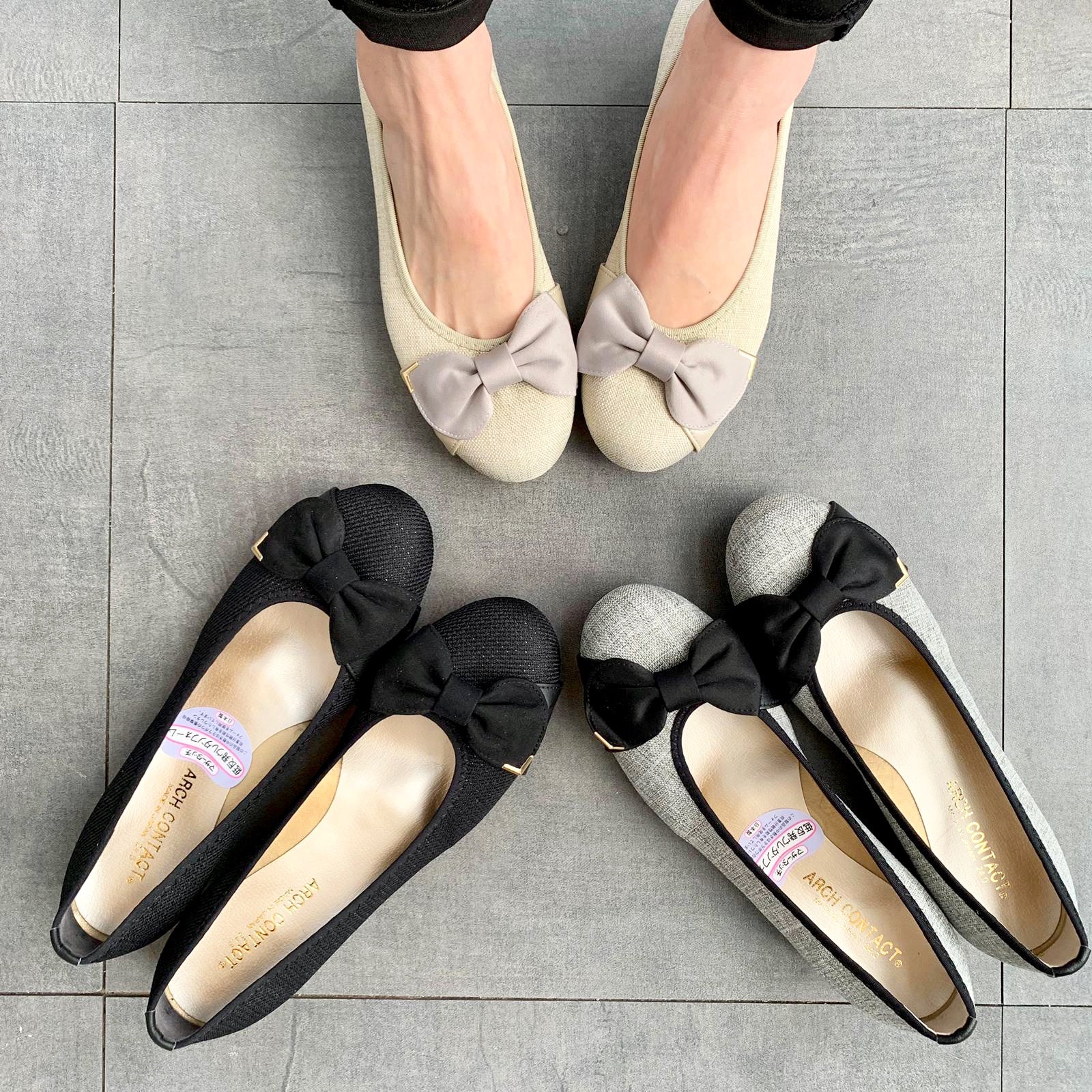 Japan Style Shoes with Bow (Super Soft Soles)-ARCH CONTACT-BK-JP/TW Size-1: 230-偉豐鞋 WELL SHOE HK-Well Shoe-偉豐鞋-偉豐網-荃灣鞋店-Functional shoes-Hong Kong Tsuen Wan Shoe Store-Tai Wan Shoe-Japan Shoe-高品質功能鞋-台灣進口鞋-日本進口鞋-High-quality shoes-鞋類配件-荃灣進口鞋-香港鞋店-優質鞋類產品-水靴-帆布鞋-廚師鞋-香港鞋品牌-Hong Kong Shoes brand-長者鞋-Hong Kong Rain Boots-Kitchen shoes-Cruthes-Slipper-Well Shoe Hong Kong-Anello-Arriba-休閒鞋-舒適鞋-健康鞋-皮鞋-Healthy shoes-Leather shoes-Hiking shoes