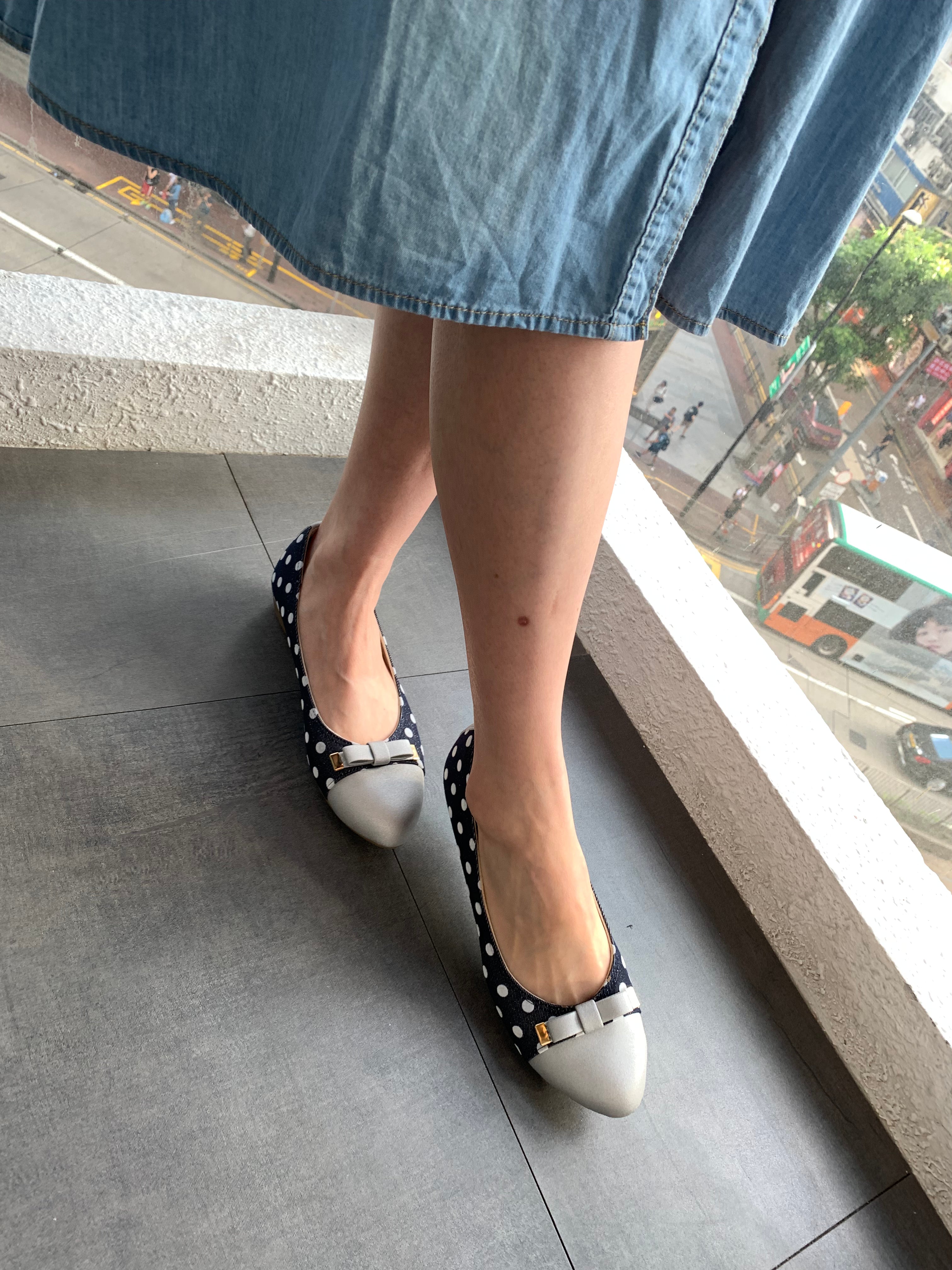 Japan Fashion Dots Pattern Flats with Bow (Soft Soles), 偉豐鞋 WELL SHOE HK, Sandal, Slippers, Classic Slippers, Casual Sandals, Flip Flops, Made in Thailand, Non Slip Shoes, Leather shoes, Home Slippers, Cotton Slippers, Linen Slippers, Boots, Japan Boots, Labor Boots, Japan Labor Boots, Rain Boots, Toe Cap Rain Boots, 凉鞋, 拖鞋, 經典拖鞋, 休閒涼鞋, 人字拖, 泰國製造, 防滑鞋, 皮鞋, 家居拖鞋, 棉拖鞋, 麻拖鞋, 靴子, 日本靴, 勞動靴, 日本勞動靴, 雨靴, 帶帽雨靴, Wellshoe
