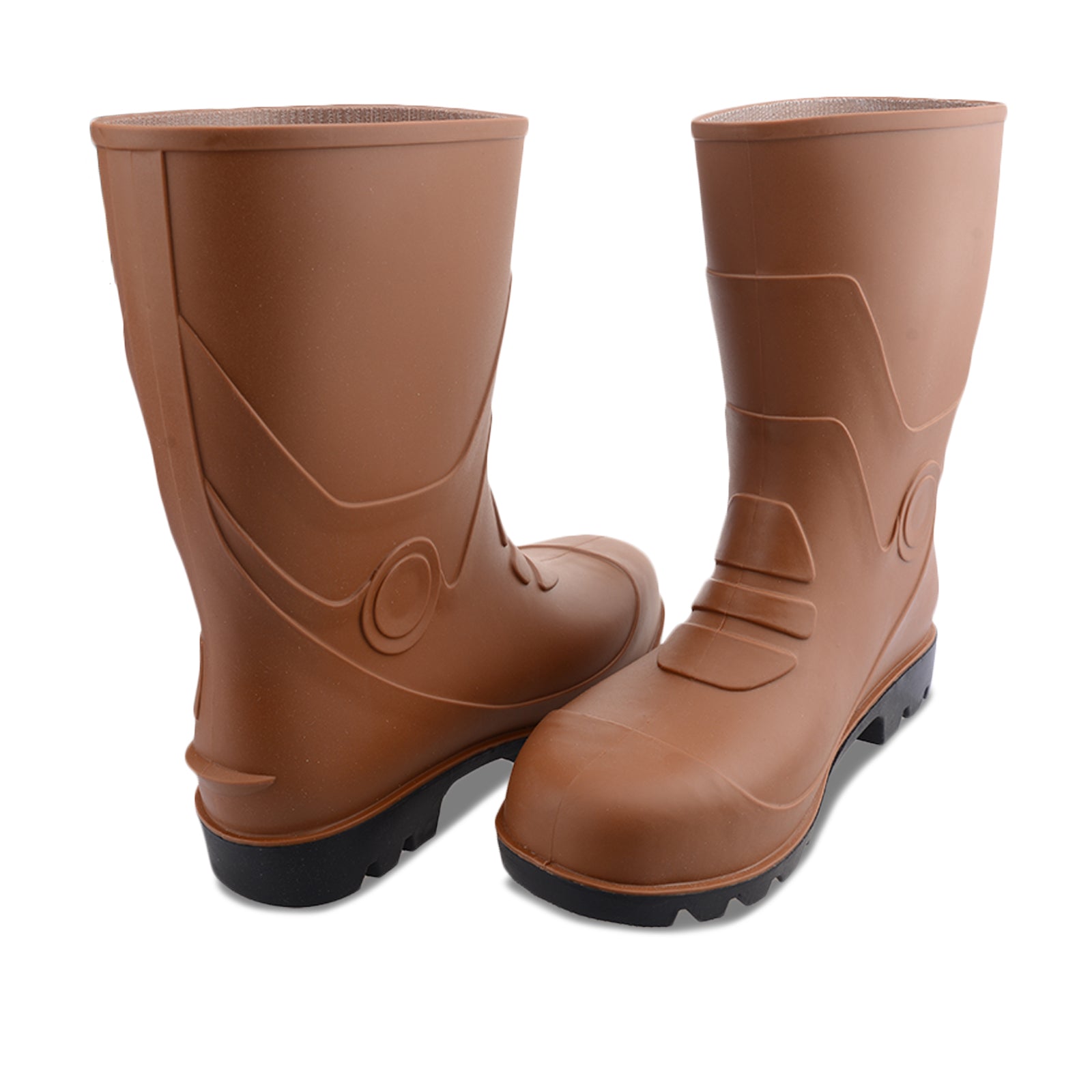 Safety Short Rain Boots  (Steel Toe Cap + Steel Soles)