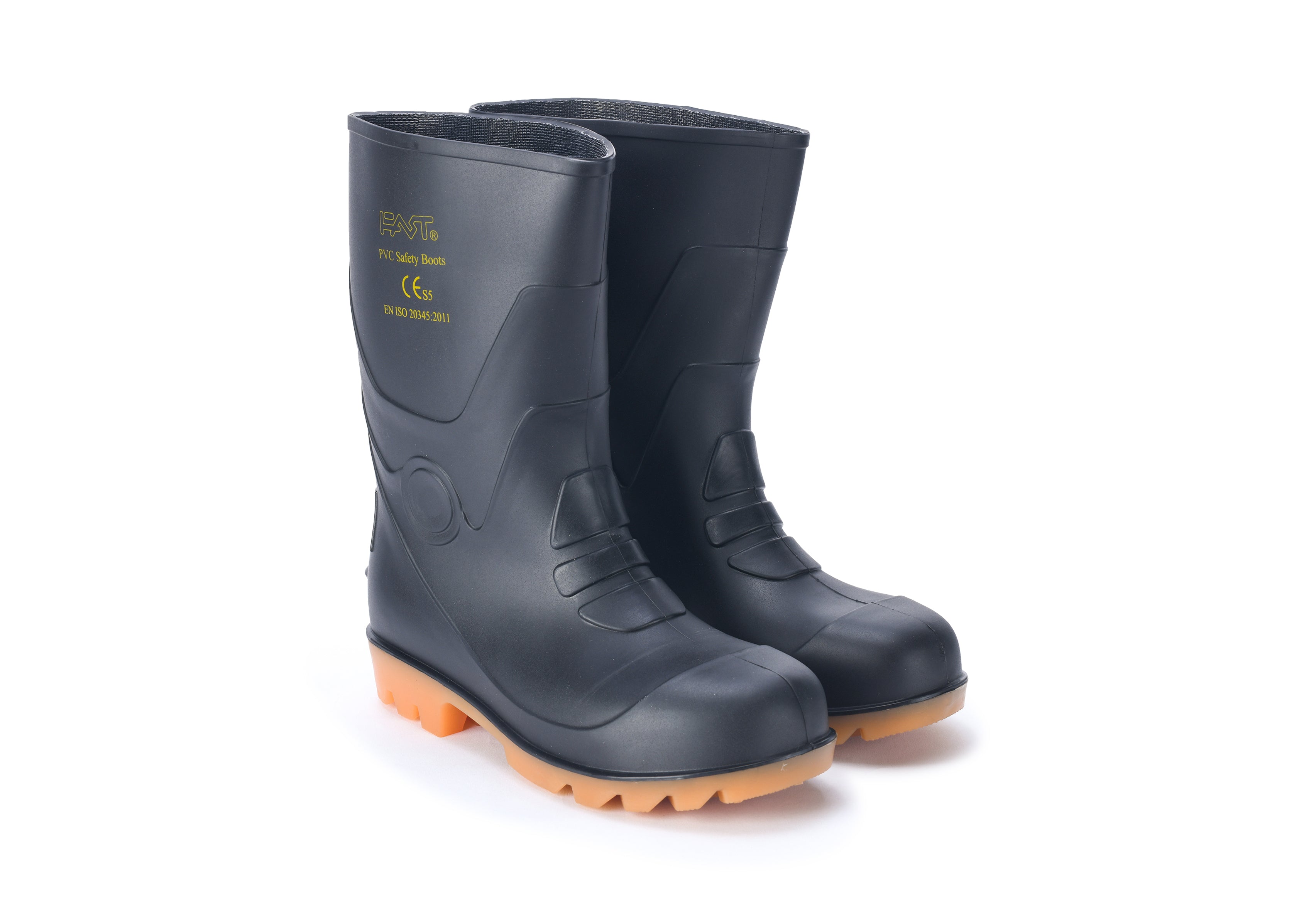 Safety Short Rain Boots  (Steel Toe Cap + Steel Soles)