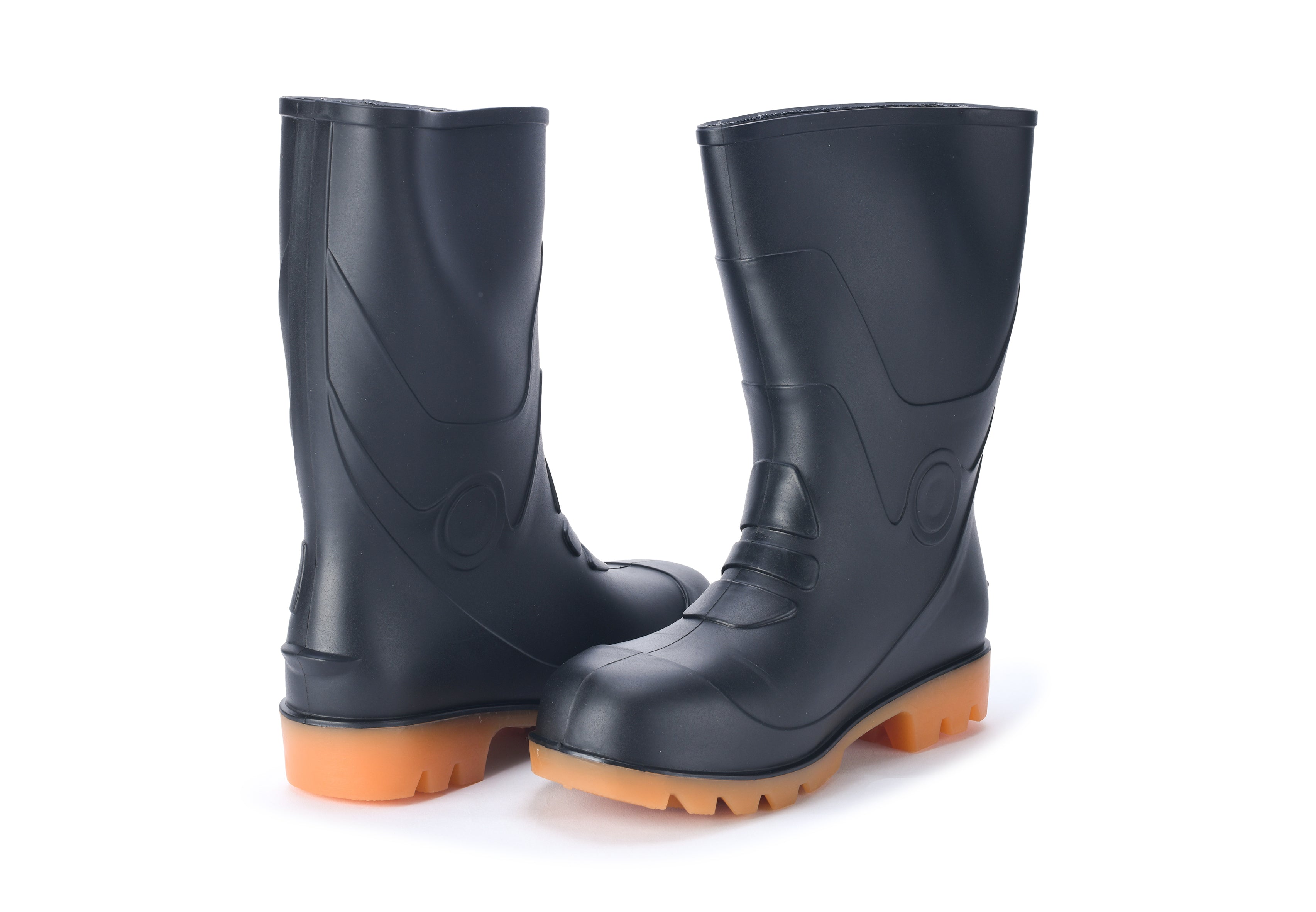 Safety Short Rain Boots  (Steel Toe Cap + Steel Soles)