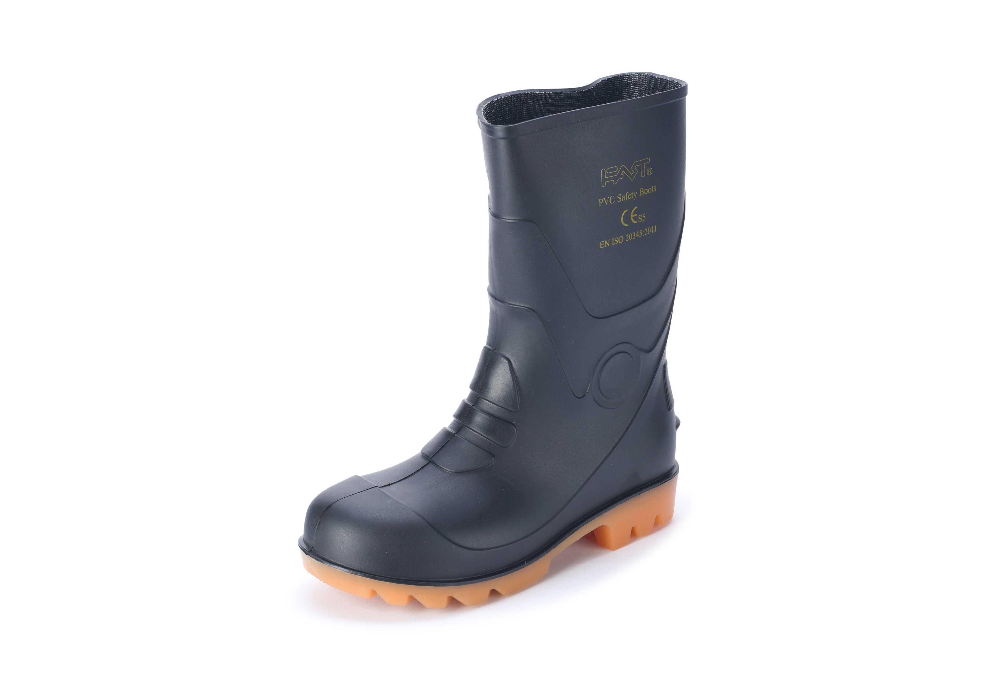 Safety Short Rain Boots  (Steel Toe Cap + Steel Soles)